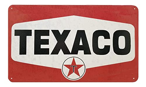 Texaco Gas Station Sign, Nostalgic Looking Service Oil Station Retro Metal Sign New