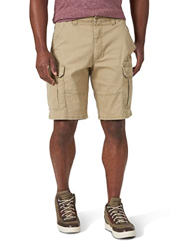 Wrangler Men's Relaxed Fit at The Knee Flex Cargo Shorts (Elmwood, 48)
