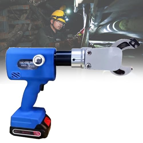 Industrial-Grade Hydraulic Wire Cutter 65mm, Cordless Tool for Electrical Conductors & SWA Cables (Dual Battery)(A - SME-30C)