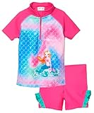 Playshoes Mädchen Zweiteiler Schwimmshirt Set, Pink Meerjungfrau, 110 116