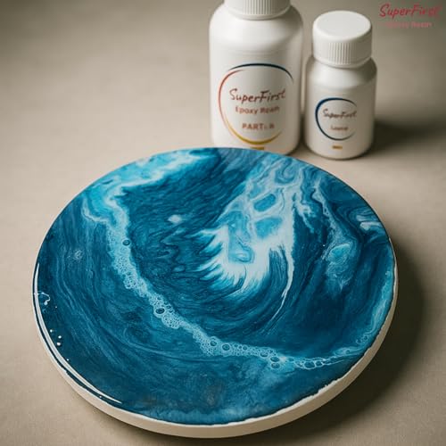 Image of Crystal Clear Epoxy Resin 450 GM (2:1 Ratio) | UV Resistant, Low Bubble Art & Craft Resin | 24-Hour Cure Resin Art, Table Tops, Coating & Casting | 300-Gm Epoxy Resin With 150-Gm Hardener (450 GMS)