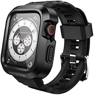 Dexnor Compatible with Apple Watch [38-40mm], Military Grade Protective Case with Soft Silicone Rugged Shockproof Adjustable iWatch Bands Strap for Sports