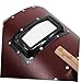Luxshiny Handheld Welding Mask Industrial Welding Face with Eyeglass Wood Handle Professional Welding Face Cover for Electric and Argon Arc Welding Spark