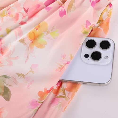 Image of GRACE KARIN 2026 Women's Summer Floral Wedding Guest Dress,Beach Flowy A Line Maxi Off Shoulder Bridesmaid Dresses