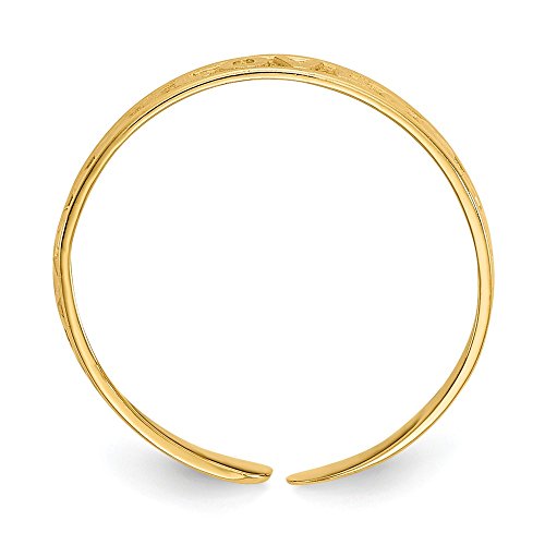 14K Yellow Gold Love Toe Ring #TOP1