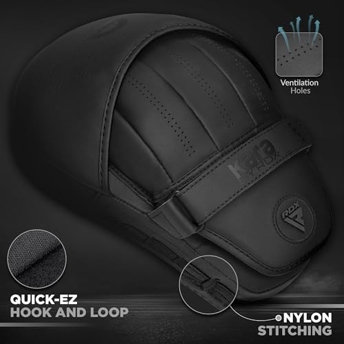 image for RDX Boxing Pads Curved Focus Mitts, Maya Hide Leather Kara Hook and ja