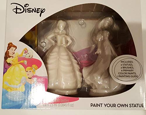 Disney Belle and Cinderella Paint Your Own Statue