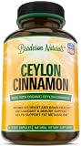 Organic Ceylon Cinnamon Supplement - 60 Capsules, 1200mg - Natural Antioxidant Dietary Supplement -