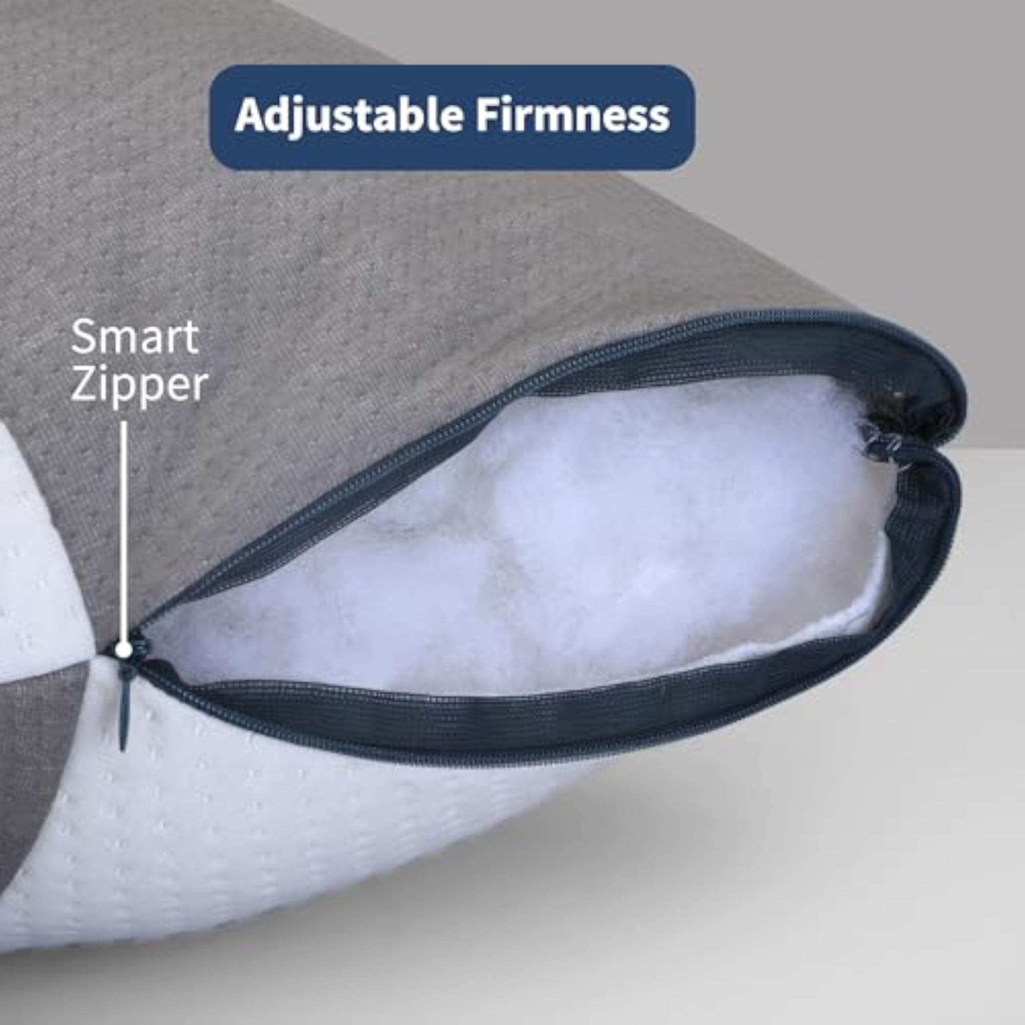 Hollow Fiber Ultra Soft Jersey Height Adjustable Sleeping Pillow