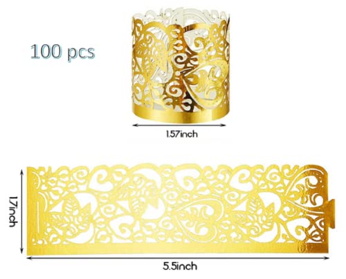Zmgmsmh 100GEZHIDENGZHAO0001 100 Candle Holder Laser Cutting Votive Wraps Candle Holder For Wedding Table Christmas Festival Tealight Decor Tea Light Votive Wrap Candle Holder Decorative Wraps Paper  thumb #1