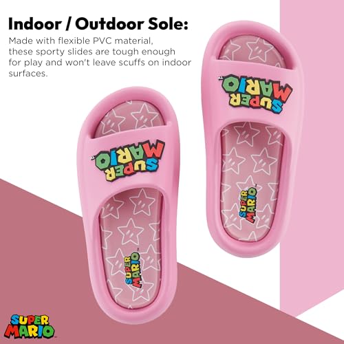 Nintendo Ladies Mario Peach Slide - Super Mario Shoes - Mario, Luigi, Kirby and Donkey Kong Comfort Slide Sandals3