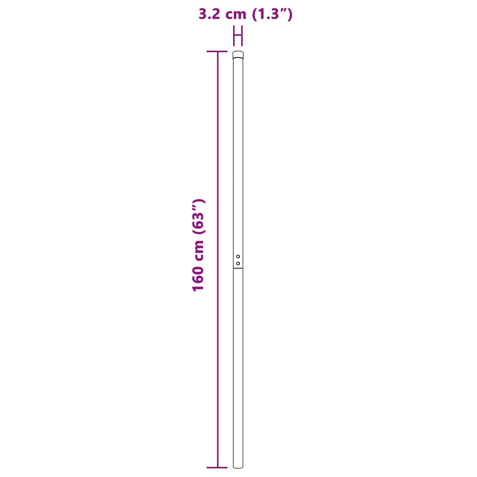 Juego de 12 postes de valla de acero con recubrimiento en polvo, de 160 cm, para valla de jardín, exterior, privacidad y delimitación de terrazas, color gris