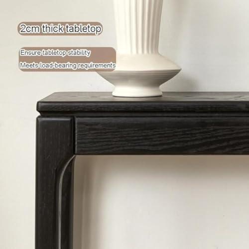 Image of Wooden Console Table Narrow Entryway Table Thin Console Table Solid Wood Sofa Tables for Living Room Hallway Foyer, Wooden Hallway Console Table with Drawers (60 * 20 * 85Cm)