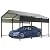 Patiowell 10'x15' Metal Carport with Heavy Duty Frame, Outdoor Carport Canopy with Galvanized Steel Roof, All-Weather Car Shelter Garage for Car, Truck, Boat and Tractor, Black