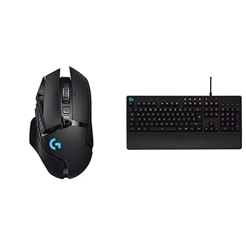 Logitech G G213 Prodigy Gaming Keyboard + G502 LIGHTSPEED Wireless Gaming Mouse Black