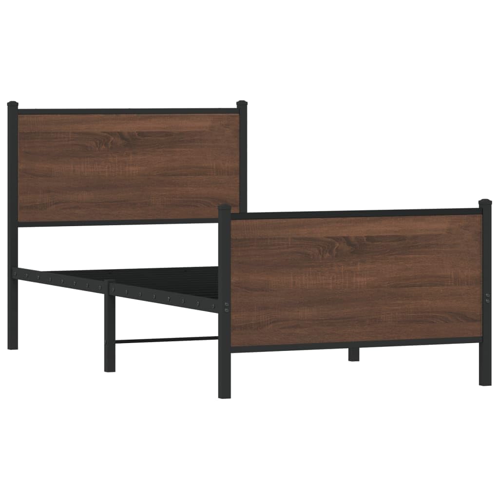 Stalowa stabilna rama elegancki klasyczny design 75x190 cm brąz