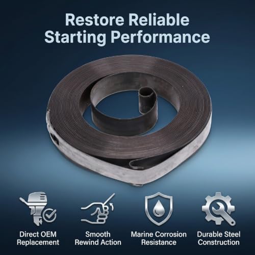 Resorte de arranque 338534 pieza de repuesto náutica para motores de 9.9 y 15 HP de 1979-1992 4