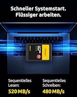 Intenso Interne 2,5'' SSD SATA III High, 960 GB, 520 MB/Sekunden, Schwarz, Festkörper-Laufwerk – Ansicht 2
