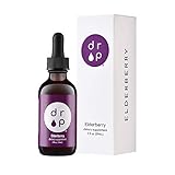 Organic Elderberry Sambucus Drops with Vitamin C for Immune Support - No Artificial Preservatives,...