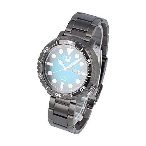 SEIKO5 �Z�C�R�[�t�@�C�u Sports �X�|�[�c �����Y �h�� �I�[�g�}�`�b�N �������� �X�e�����X ���^�� �u���b�N �O���[�� SRPC65K [���s�A���i]