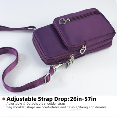Image of JANKS Small Crossbody Bag for Women - Mini Phone Purses with Crossbody Strap and Wallet - Nylon Arm Bag