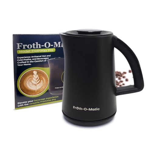 Froth-O-Matic FrothMax Pro - Electric Milk Frother and Warmer, 5-in-1 Milk Steamer 500ML, Automatic Milk Frother and Foam Maker Machine for Hot or Cold Milk, Coffee, Cappuccino, Latte & Hot Chocolate