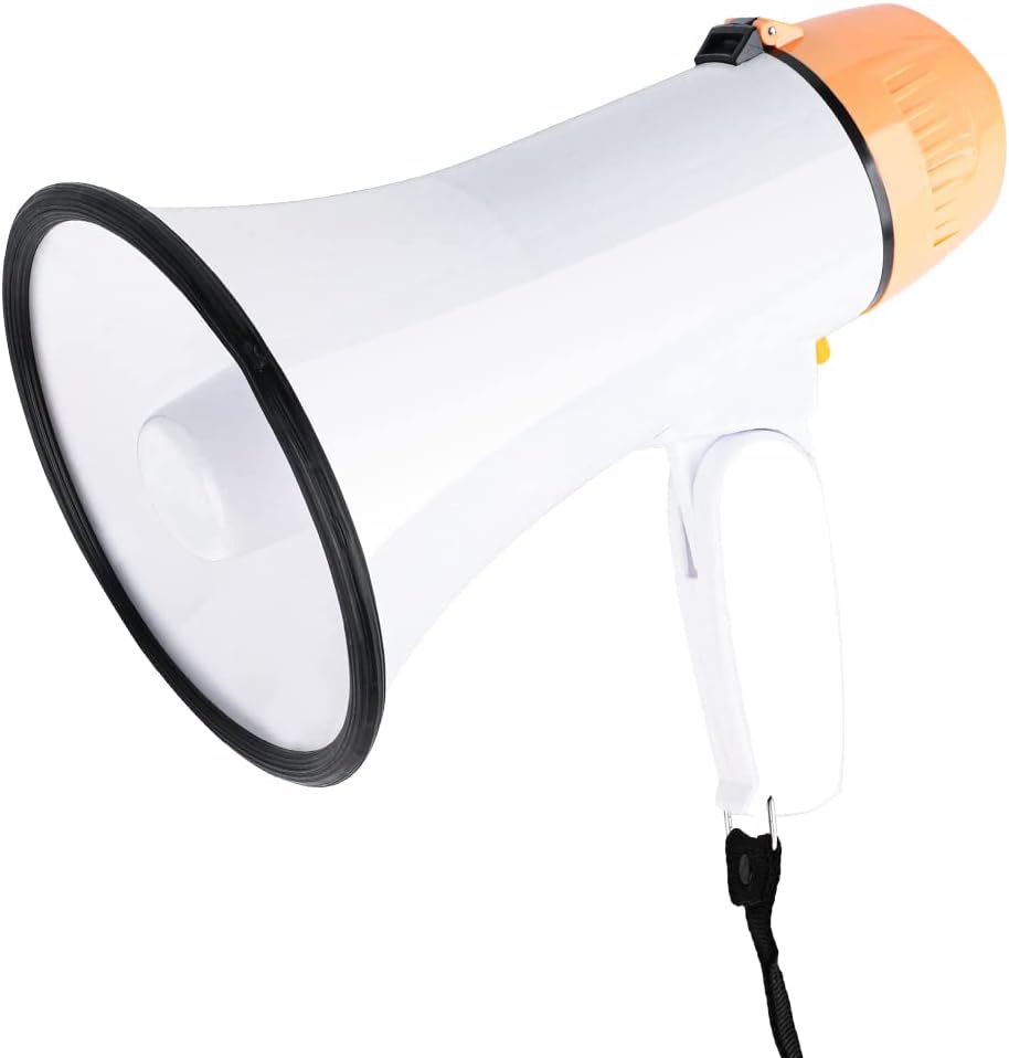 MyMealivos Portable Megaphone Bullhorn 20 Watt Power Megaphone Speaker
