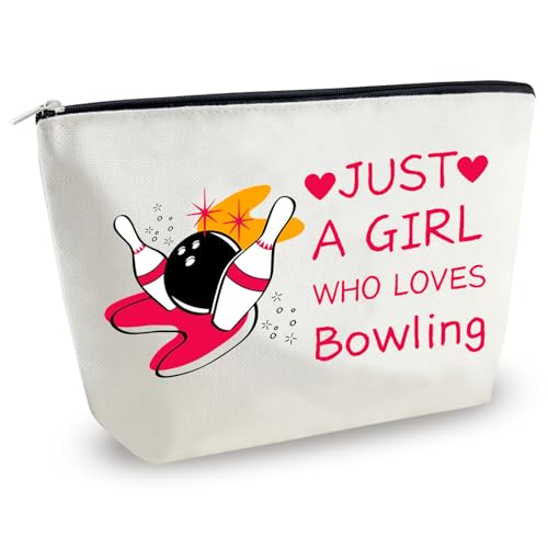 Bowling Gifts for Women Bowlers Bowling Bag for Women Coach Bowlings Accessories Bag Party Favor Bags Cosmetic Pouch Zipper Pouch Gifts for Bowlings Lover Gym Lovers Team Players