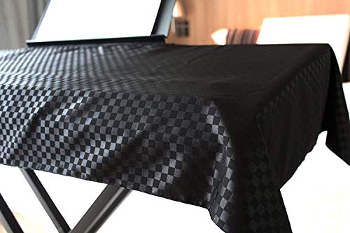 Clairevoire Keyboard & Digital Piano Dust Cover For 88 Keys | Enhanced Waterproof Inner-Lining | Book-Stand Opening | 2023 Universal Minimalist Design | Size-L | Ebony Black #TOP2