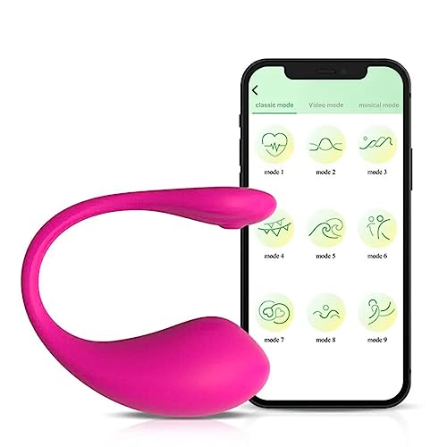APP Remote Control Kegel Ball G-spot Vibrator, Pink Fun Long Distance Bluetooth Wearable Panty Couple Vibrator, Adult Sex Toys 9 Vibrations Modes, Female Sex Toy for Women
