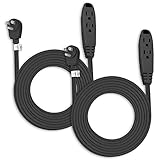 Aurum Cables 3 Outlet Extension Cord for Indoor, 3 Prong Extension Cord with 16AWG 125V 1625W, UL Li
