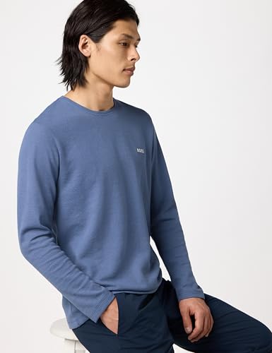 BOSS Waffle Long Sleeve Shirt, Blue Corn, M2