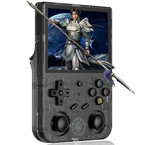 RG353V Handheld Game Console Support Dual OS Android 11+ LINUX, 5G WiFi 4.2 Bluetooth RK3566 64BIT 64G TF Card 4450 Classic Games 3.5 Inch IPS Screen 3500mAh Battery