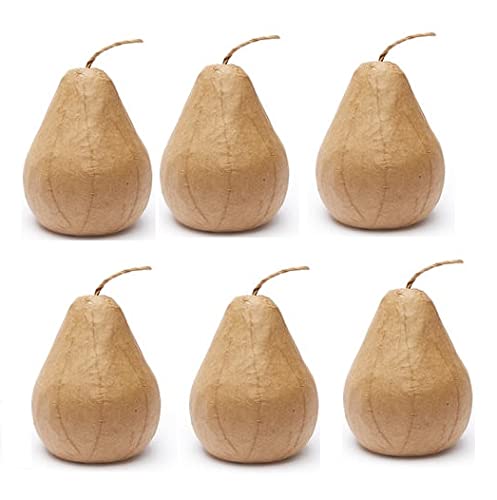 Factory Direct Craft Paper Mache Pears | 12 Pieces | Ready to Decorate