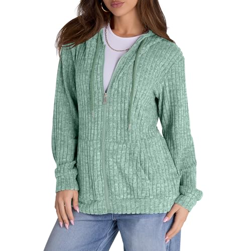 Image of Witsmile Zip Up Hoodie Women Oversized Sweatshirt Long Sleeve 2026 Fall Outfit Lightweight Jackets Workout Clothes