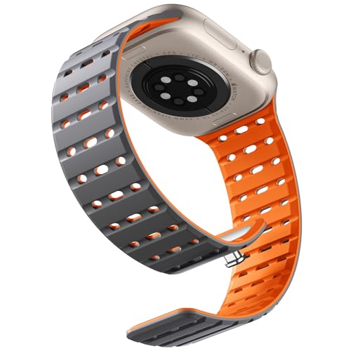 Bracelet silicone iWatch Ultra 2 magnétique 41mm 38mm gris