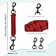 PetBonus Hundehalsband Clips, handgefertigtes Sicherungsband für Hundegeschirr, Stachelhalsband, doppelendiger Leinenverbinder (Rot)