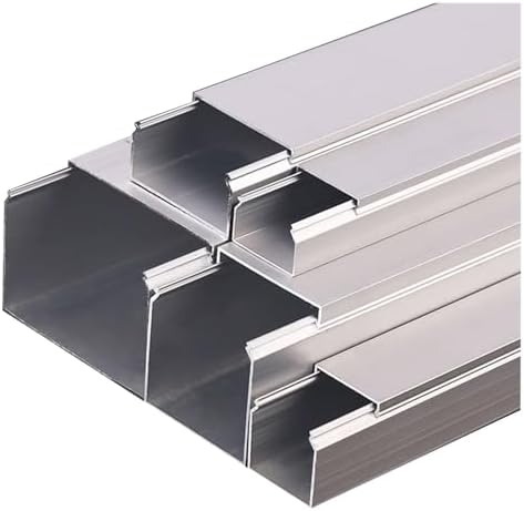 Stainless Steel Cable Trunking, Aluminum Alloy Trunking, TV Cable Wire Tidy Cover for Home And Office, Decorative Cable Cover(30x25x0.8mm)