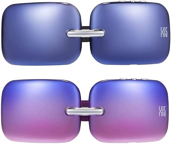 Master Massage E10 Electric Smart Fashion Mini Eye Massager with Heat Lightweight Reduce Strain Dark Circles Dry Care Ideal Gift Improve Sleep Mask Eyeshade for Relief-Gradient Purple