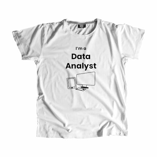 T-shirt data analyst blanc idée cadeau anniversaire tech