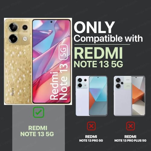 Image of COVERBLACK Soft Rubber Back Cover for Mi REDMI Note 13 5G 2024 - Transparent