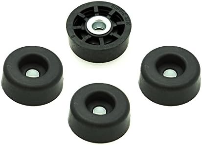 4 Soft Round Rubber Feet - .437 H X 1.062 D - Made in USA - Removable Insert - Made in USA - Non Marking. Food Safe, ROHS & Prop 65 Free - Cutting Boards, Electronics, Crafts…