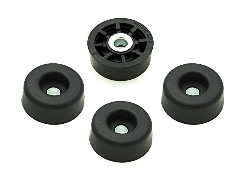 4 Round Rubber Feet - .437 H X 1.062 D - Made in USA