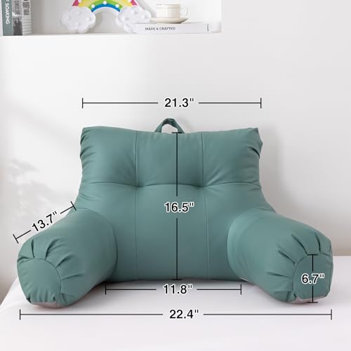 A Nice Night Almofada de leitura de couro sintético para todas as estações, descanso de cama em cunh