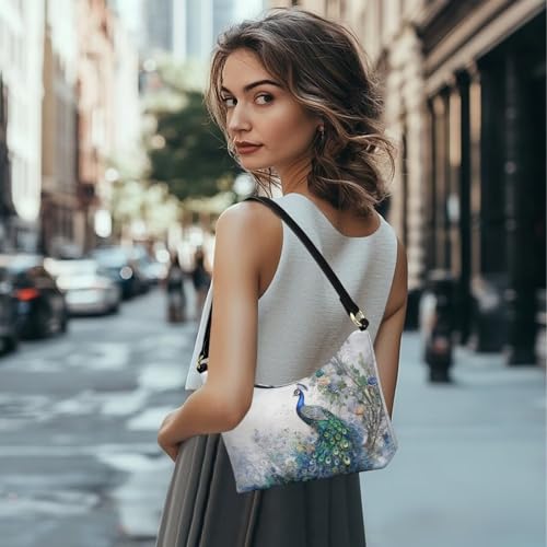 Image of Handbag for Women Leather Underam Shoulder Bag with Zipper Fashion Work Purse Waterproof Travel Wallet