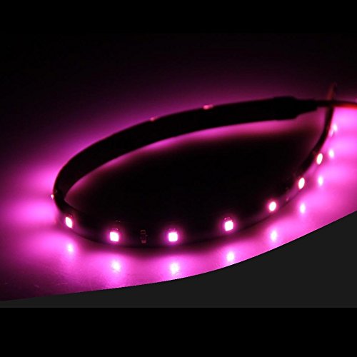 Purple Interior LED Neon Glow Lighting Kit Flexible 12V Strips Inside Car Auto