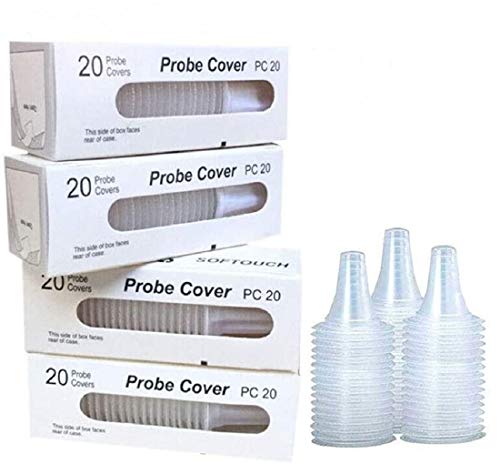 100 PCS Ear Thermometer Probe Covers with Clean Cloth/Refill Caps/Lens Filters Compatible