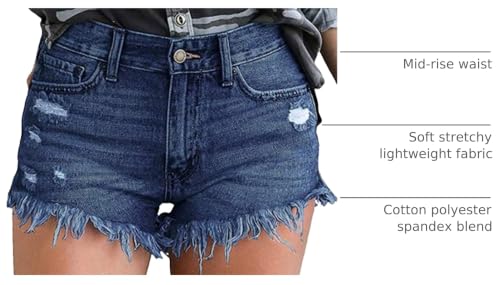 Image of MODARANI Denim Shorts for Women Distressed Jean Shorts Ripped Summer Hot Short