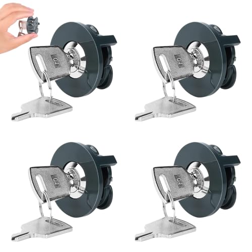 Cerradura de Enchufe Universal, Juego de 4 Cerraduras para Enchufes Empotrados, Bloqueo de Enchufes con Llave, Apto para Lavadoras y Cajas de Distribución