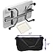 LCL Beauty Portable Folding 1-Drawer Manicure Table with Client Wrist Pad and Free Carrying Case